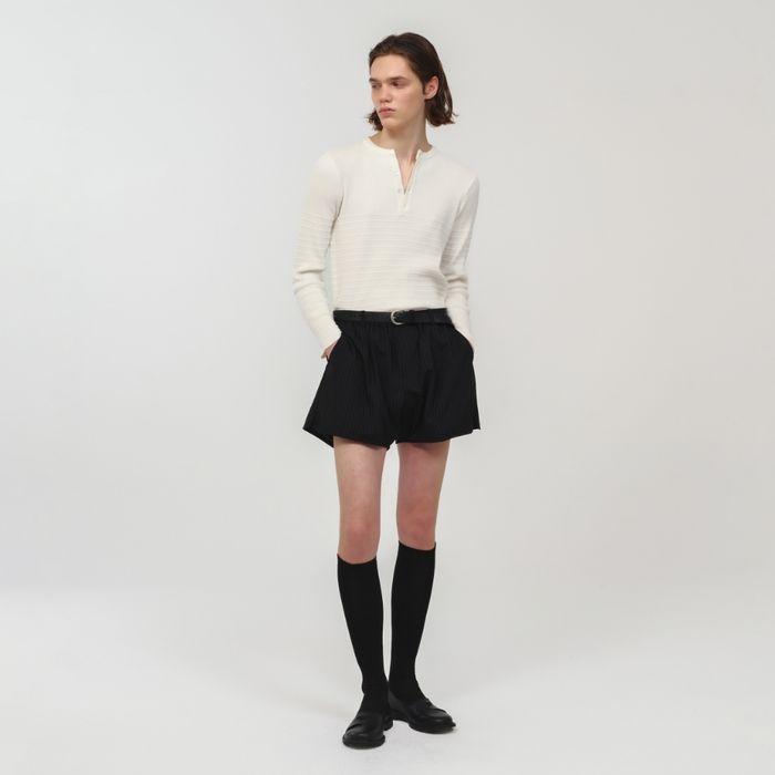 UNISEX, Stripe Banding Shorts / Black
