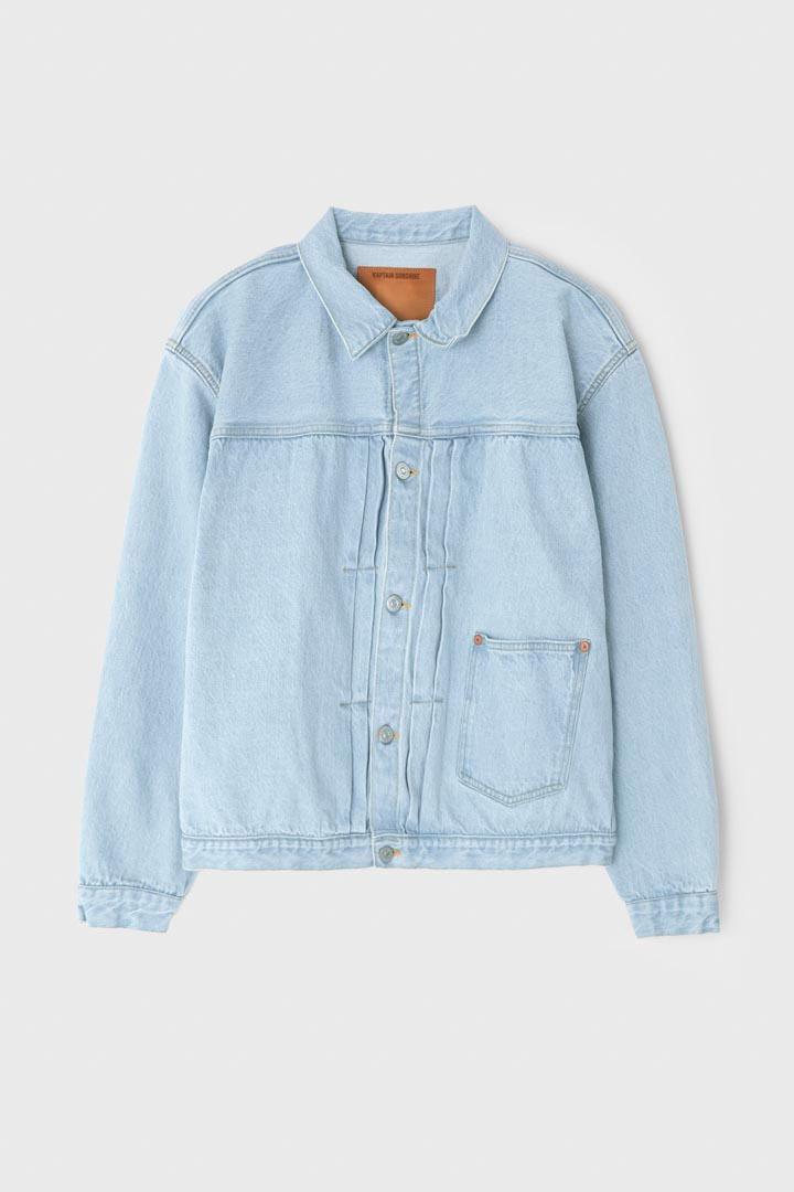 KAPTAIN SUNSHINE DENIM TRACKER 2P JACKET (INDIGO ICE WASH)