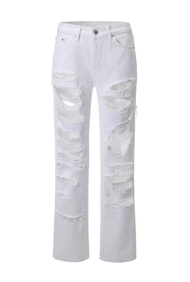 쓰리타임즈 Pink raw denim pants - 위시버킷