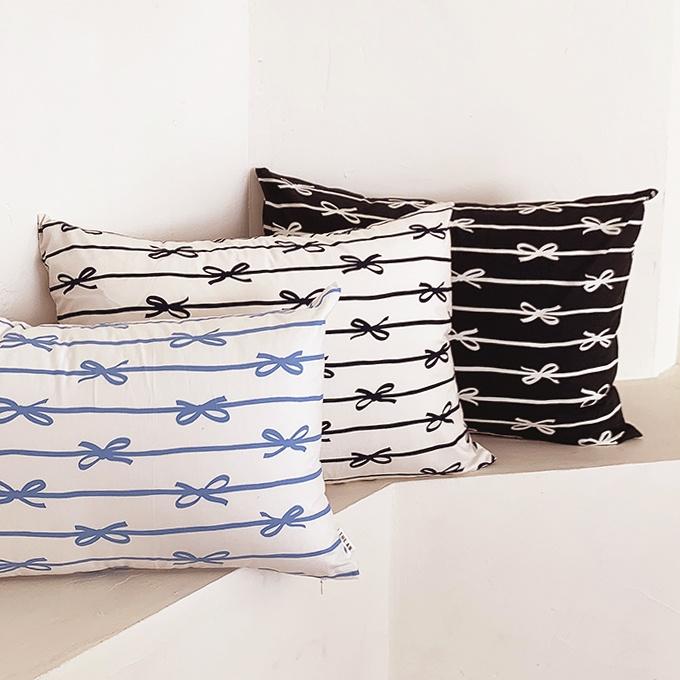 리본 순면 베개커버 40x60 / 50x70