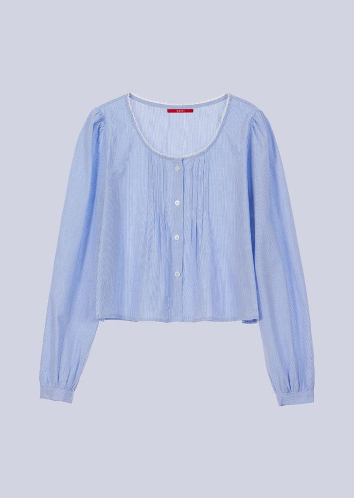 RILEY PIN TUCK LONG SLEEVE BLOUSE