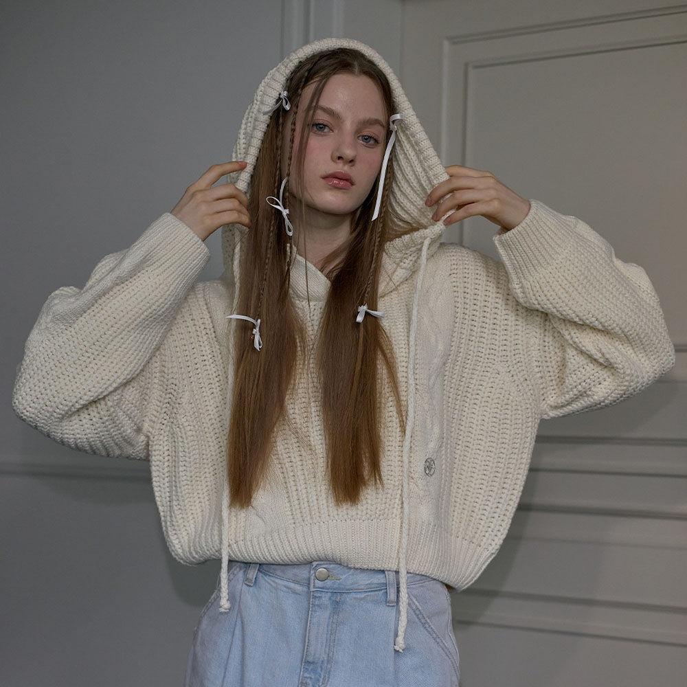 Mellow Hood Knit [Ivory]