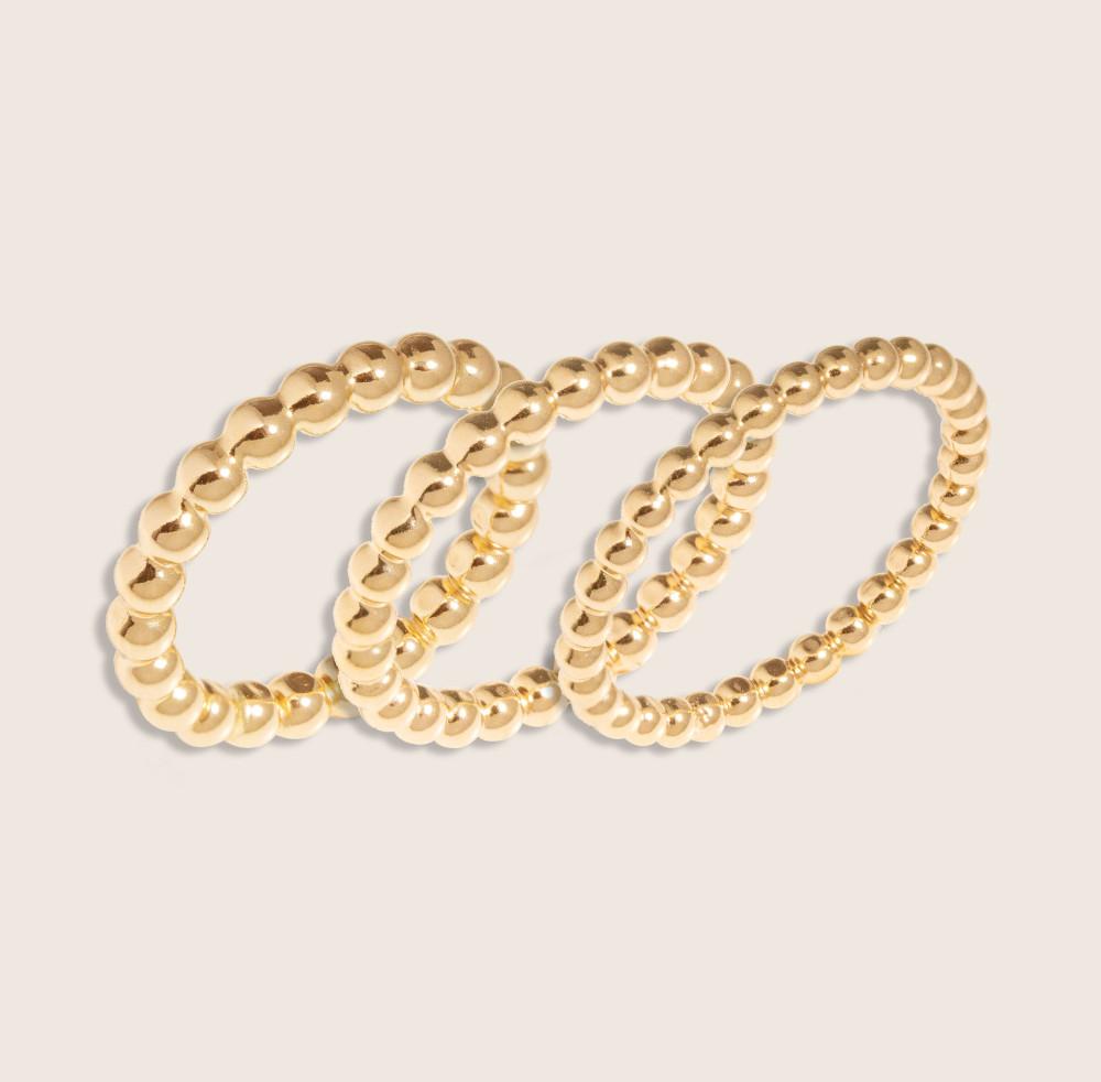 14k 버블 구슬 라이트 할로우 데일리 볼 반지