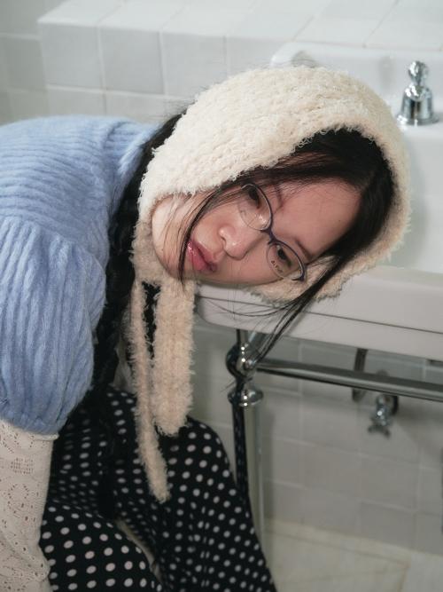 12/10 순차배송 TEXTURED KNIT EARMUFFS, CREAM