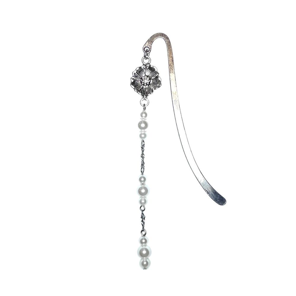 동백꽃 펜던트 핵진주 북마크