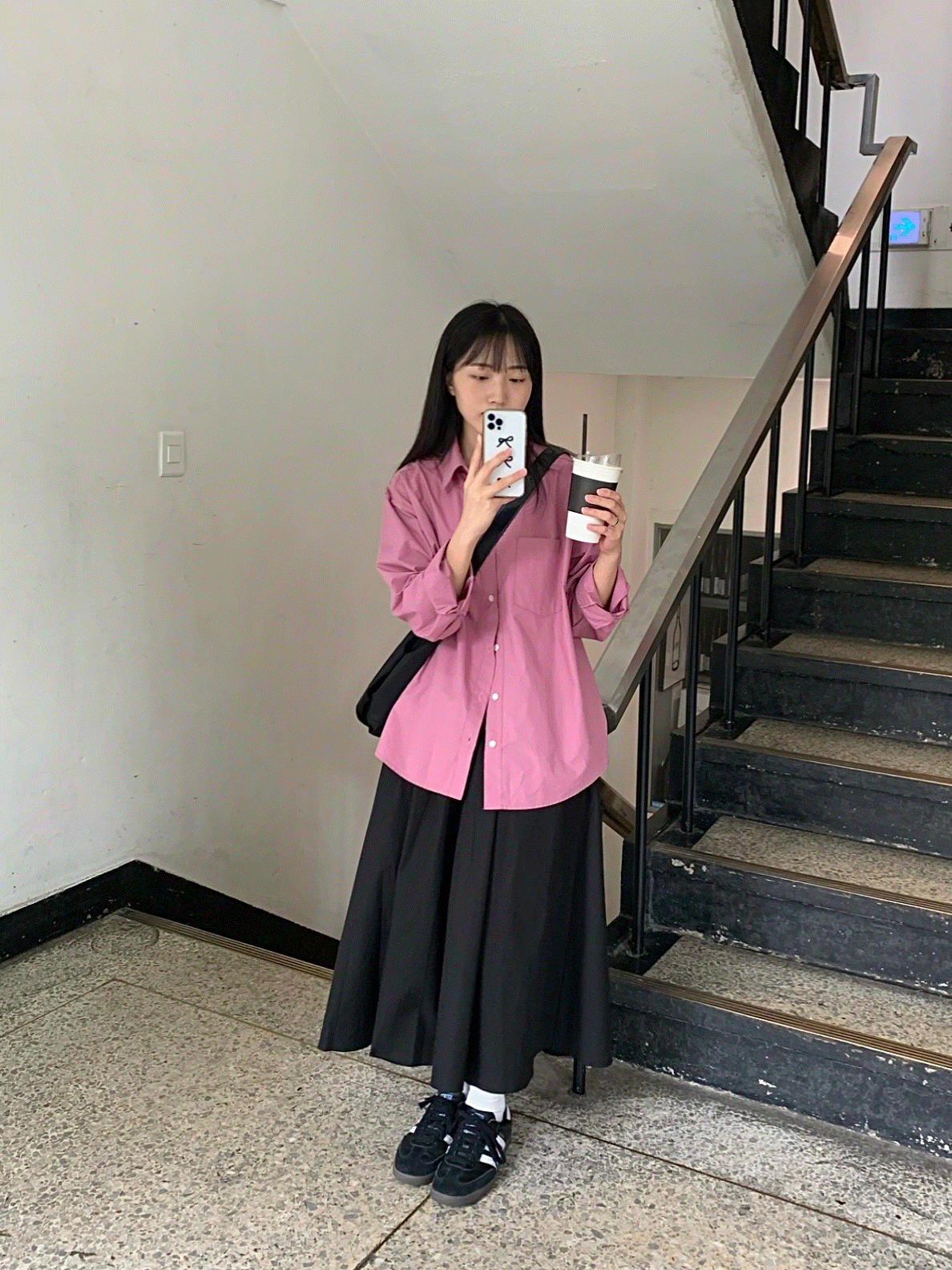 엘른 플리츠 스커트