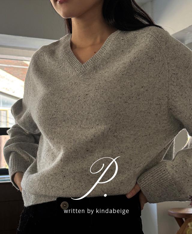 킨다베이지 [page] 코스모 네프사 브이넥 니트 (2color)