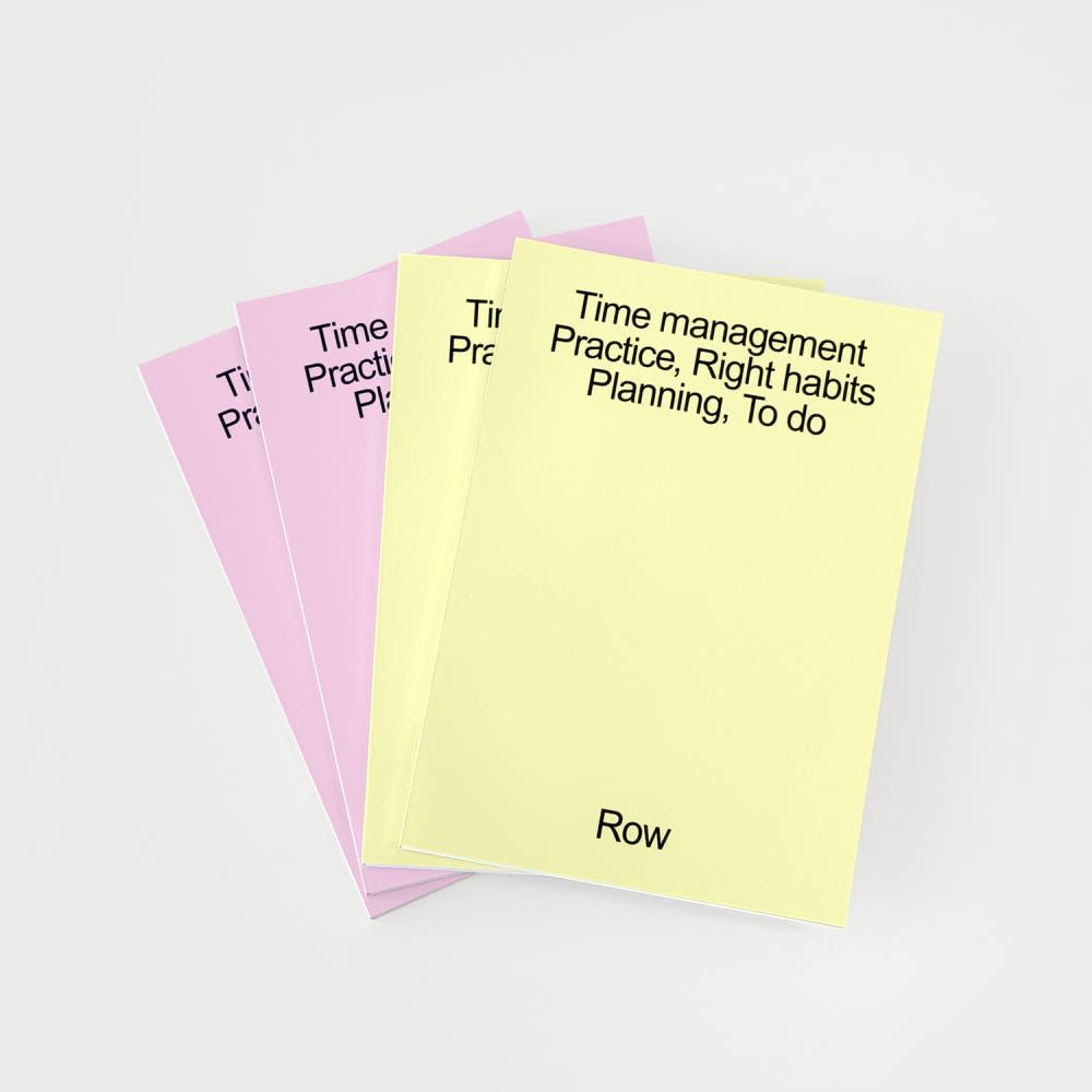 row diary2 만년 위클리 먼슬리 하프 6개월 레몬 핑크 스케줄 타임테이블 다이어리