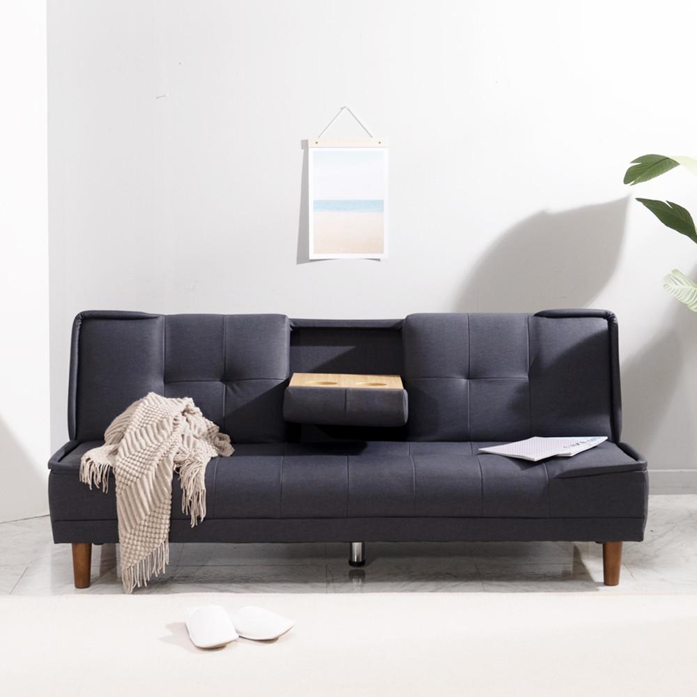 에보니아 리도 소파베드 3인용 패브릭룩방수가죽 패브릭 컵홀더 쇼파침대