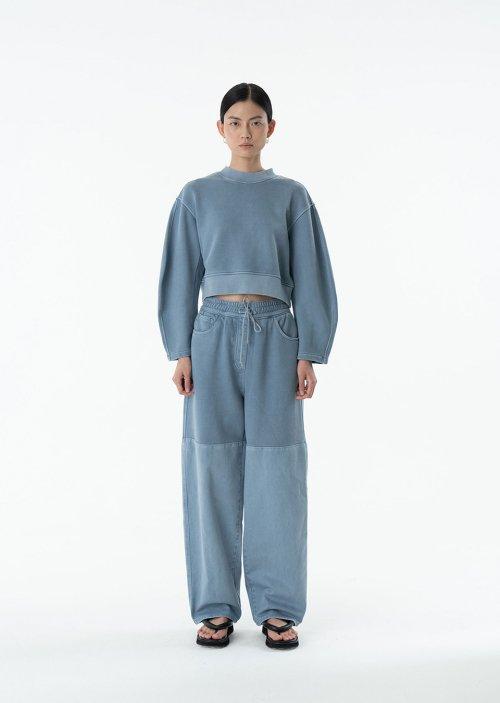 DRAWSTRING DENIM PANTS_BLUE