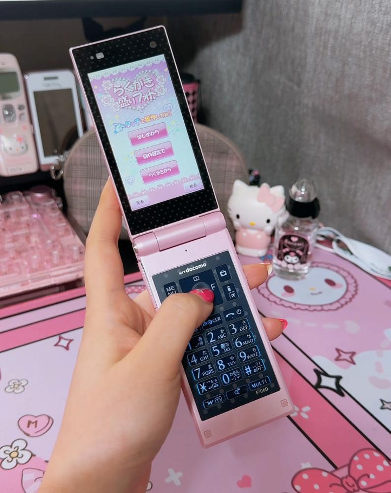 Y2K 갸루폰 핸드폰 장난감 폴더폰 빈티지 카메라 프리쿠라 고전 일본 도코모폰 소품