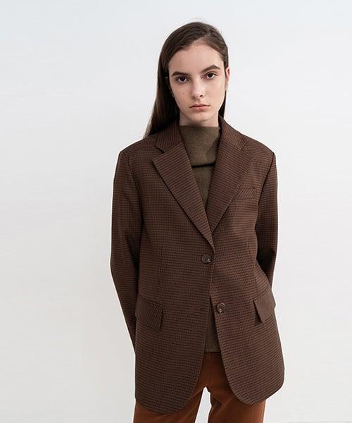아바몰리(AVA MOLLI)  ADF-JKI101-40 MARTIN HOUND TOOTH SINGLE JACKET (BR Chcek) - 사이즈 & 후기 | 무신사