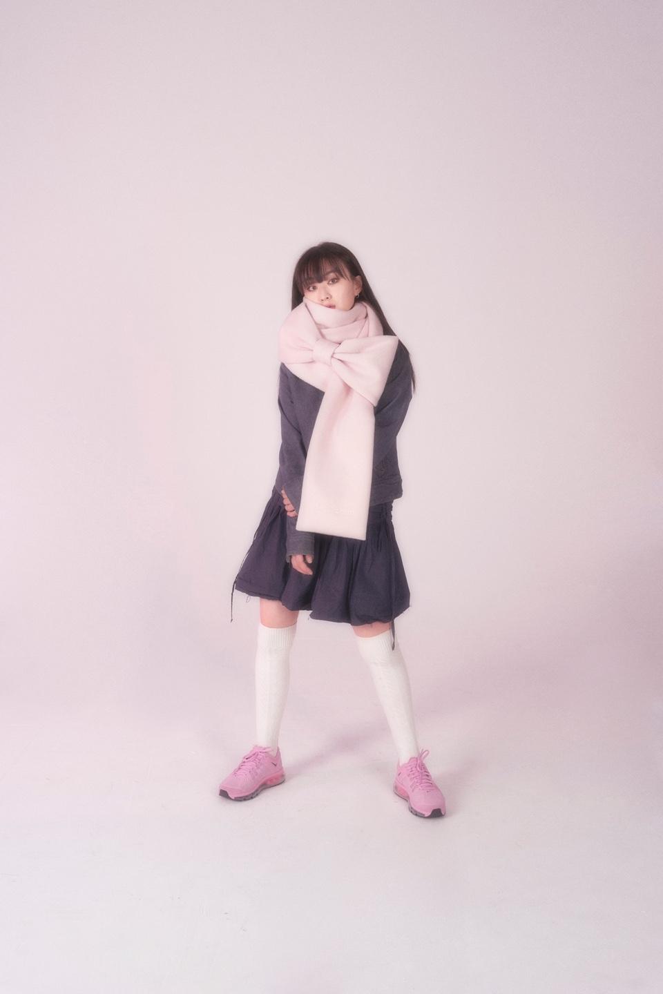 [예약발송] Ribbon Muffler_Blush pink