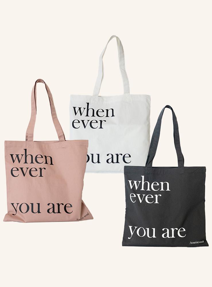 WHENEVER YOU ARE BAG 웬에버유아 에코백 천가방