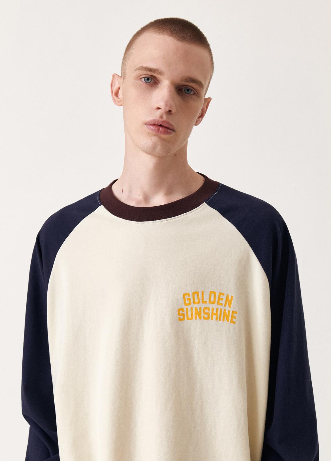 Colorblock raglan long sleeve_Cream