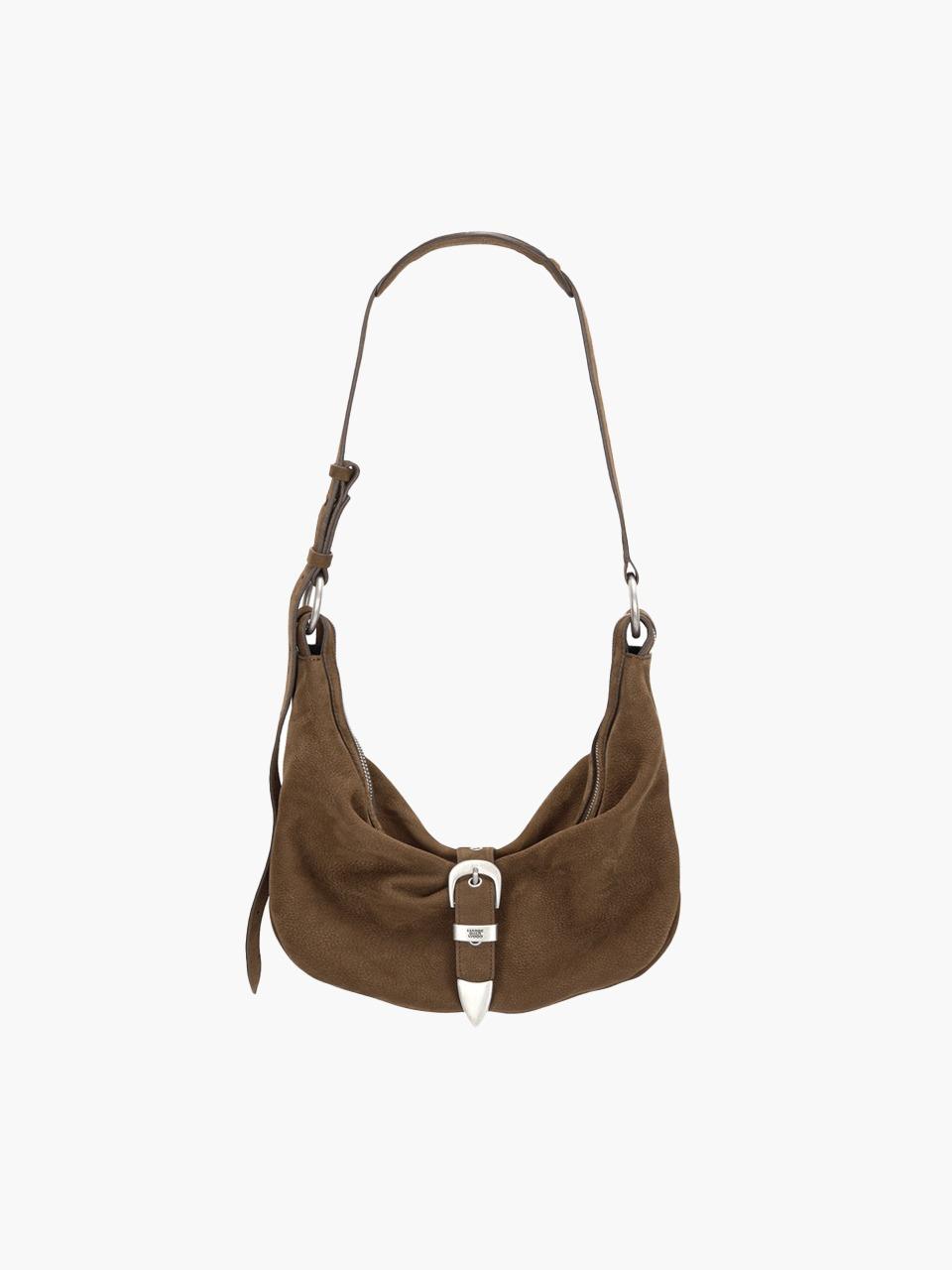 BELTED HOBO MEDIUM_chestnut nubuck