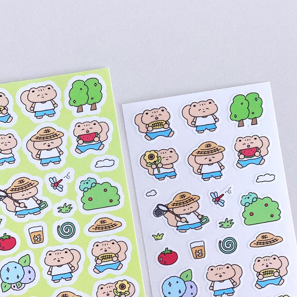 [포포숲] 여름방학 스티커