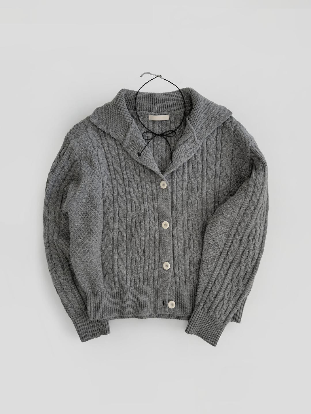 메리노울 피셔 가디건 3color