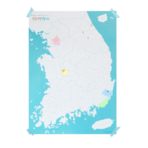 나우맵 전국 여행 우리나라 색칠 지도 - 지도/지리정보 | 쿠팡