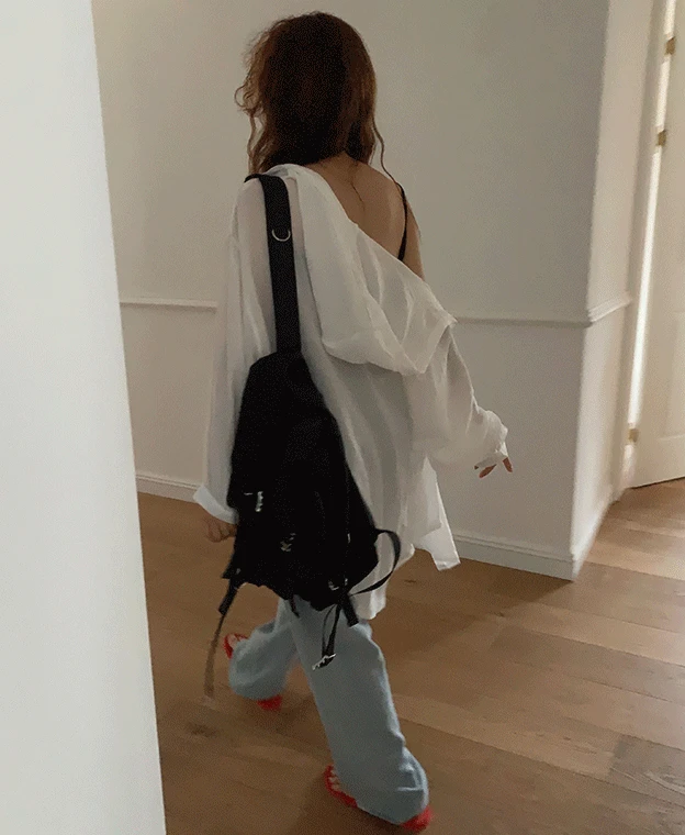 썸머 루즈 후드 셔츠 (2color)