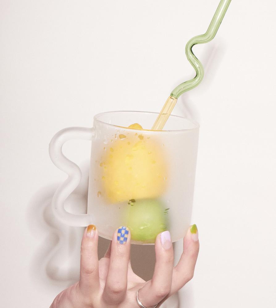 온어데일리 컬러풀 유니크 디자인 내열유리 유리컵