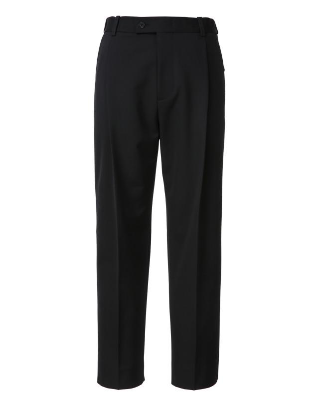 [Semi Wide] 블랙 울블렌드 슬랙스