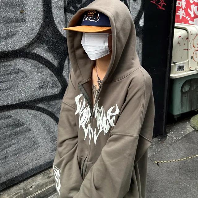 [Unisex] 오버핏 y2k 그런지 투웨이 빈티지 후드 집업