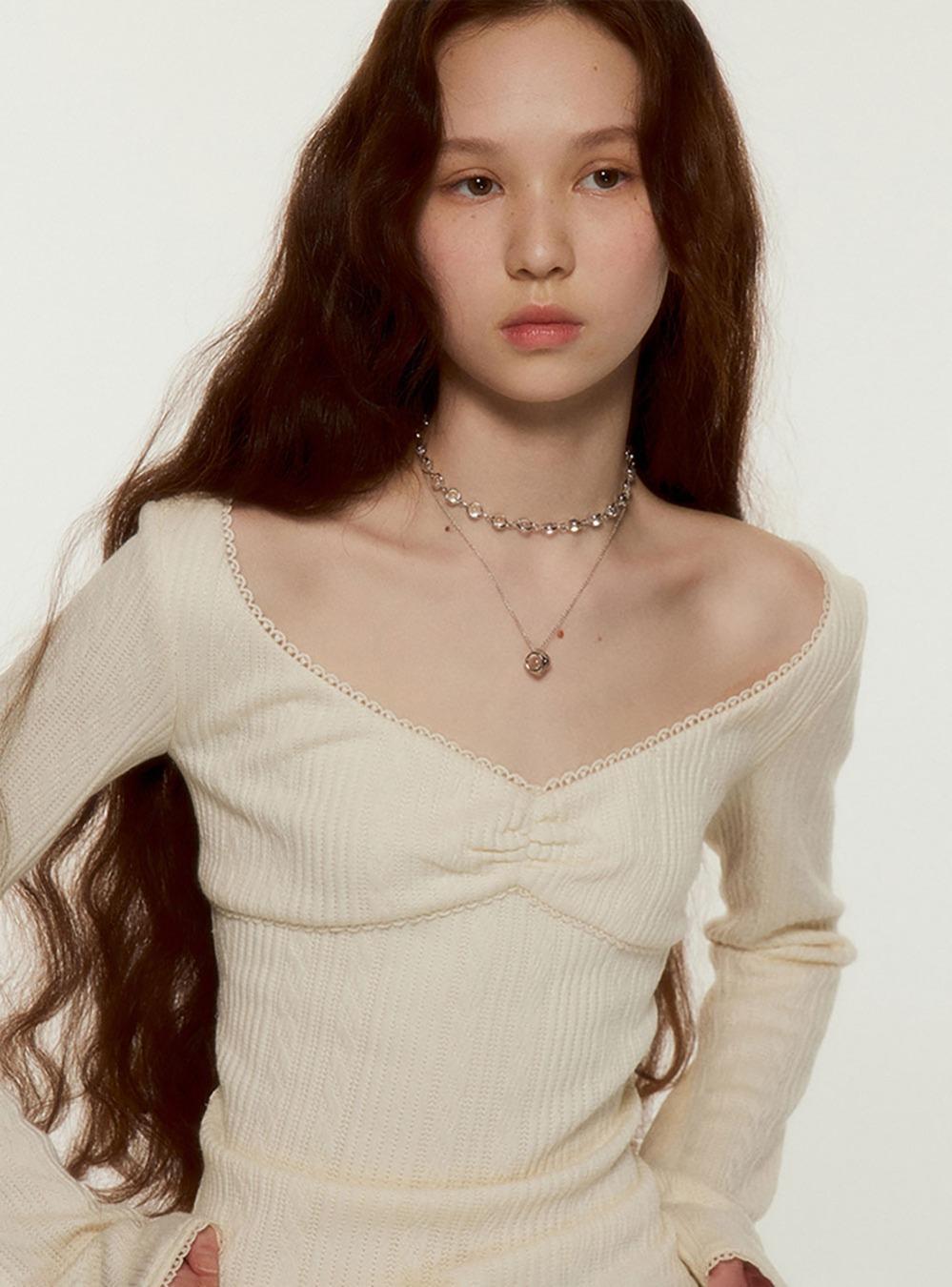 Ballet lace knitwear top