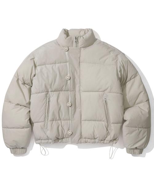 더블 어드저스트 버튼 숏 패딩 점퍼 [BEIGE]_SEJP005BEIGE