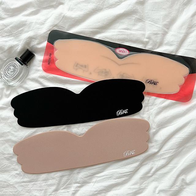 쫀쫀하게 잡아주는! 접착식 초밀착 윙브라 속옷 언더웨어 누브라 비치웨어 호캉스 이너 수영복 휴가 3color