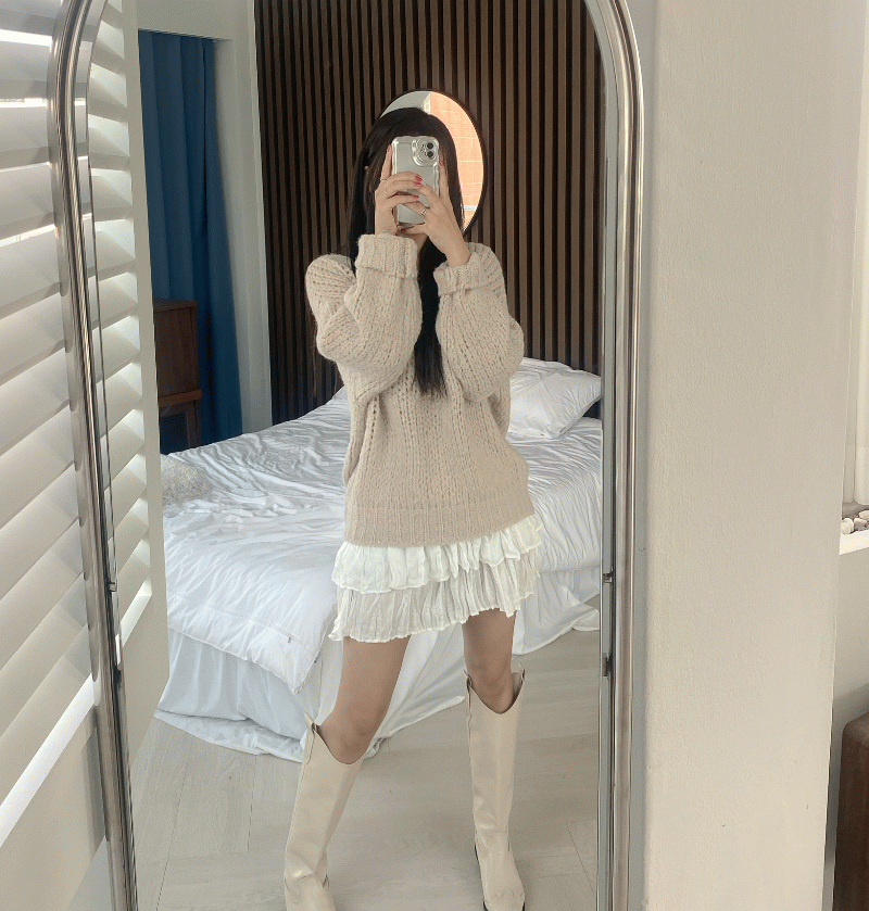 [당일발송/보호본능자극!!/1+1할인🍬] 폭닥 솜사탕 알파카 니트 (13 colors)