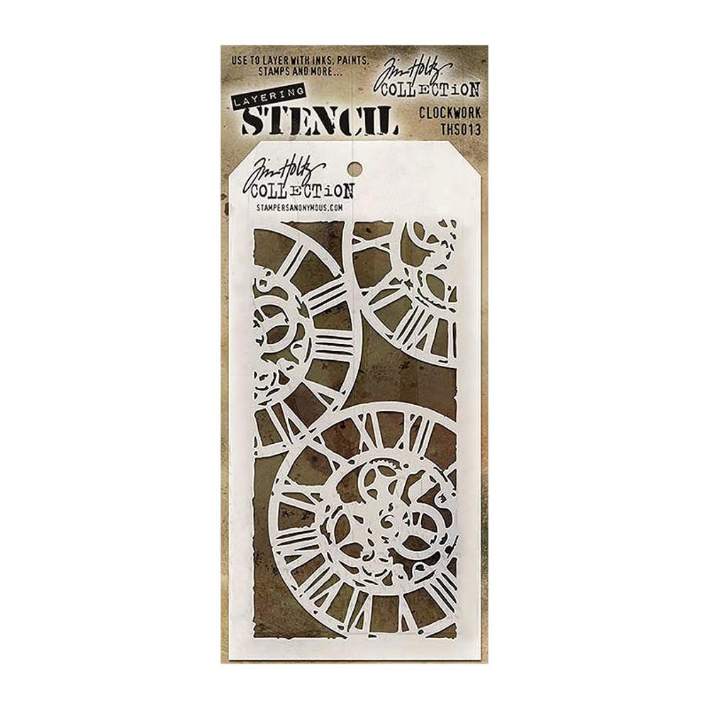 TIM HOLTZ LAYERED STENCIL THS013 Clockwork 클락워크 / 스텐실 도안