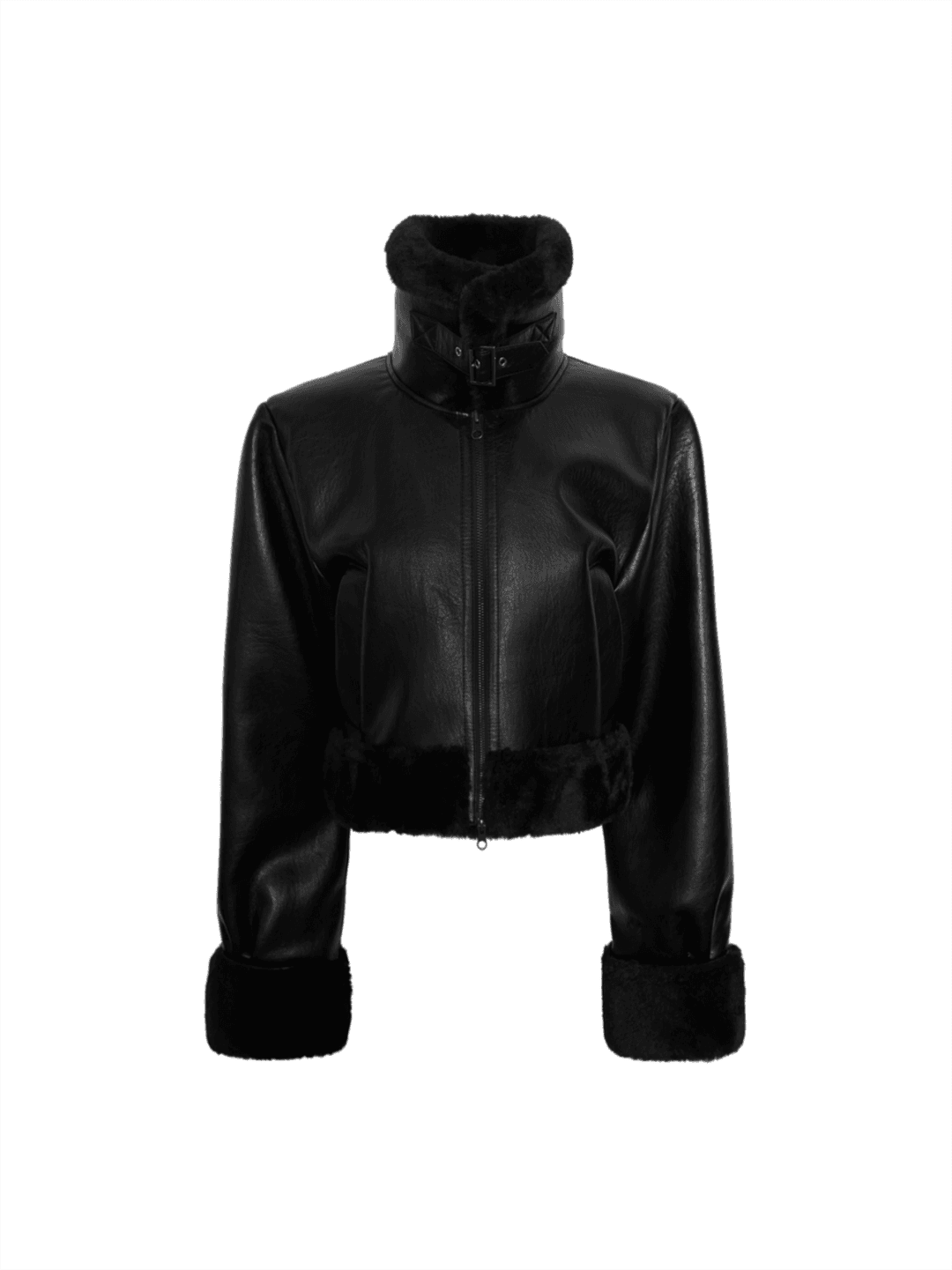 [7TH REORDER] HIGH NECK SHORT MUSTANG IN BLACK