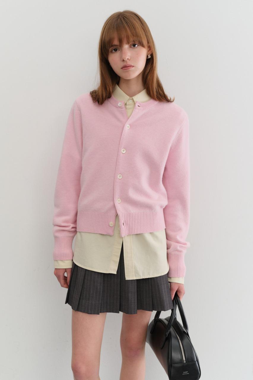 [LIMITED OFFER] UNISEX CREWNECK KNIT CARDIGAN SOFT PINK