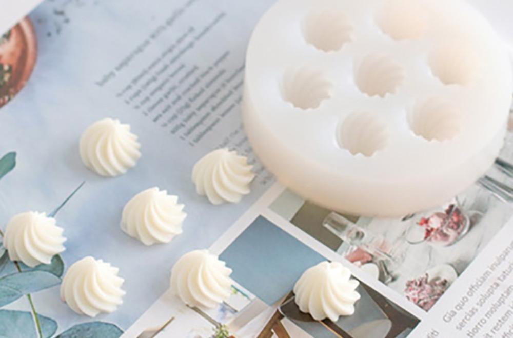 실리콘몰드 달콤한 디저트 몰드 - 휘핑머랭 7구 / 컵케이크 몰드 석고방향제 만들기