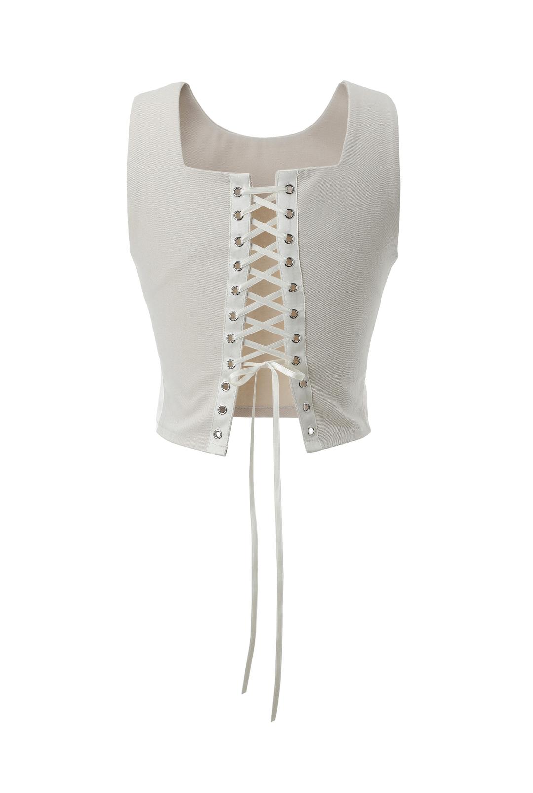 Lace-up corset top