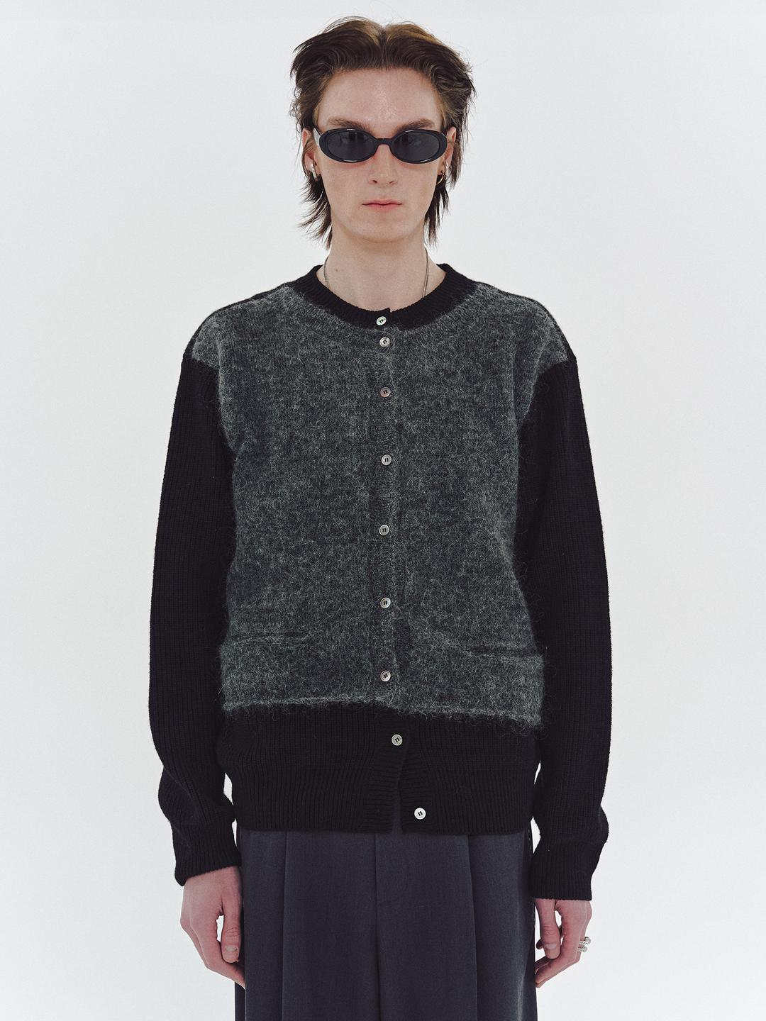 OVERLAP CARDIGAN (BLACK)