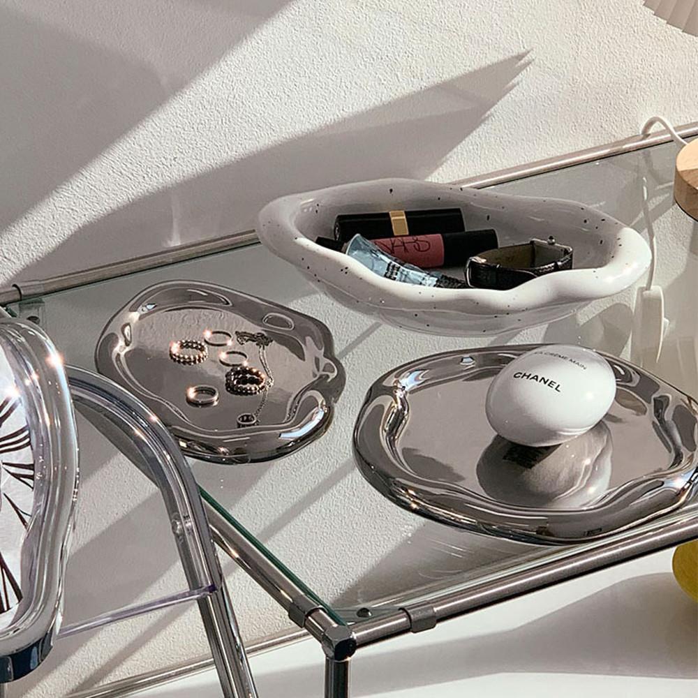 악세사리 트레이 반지 귀걸이 소품 인테리어 세라믹 플레이트