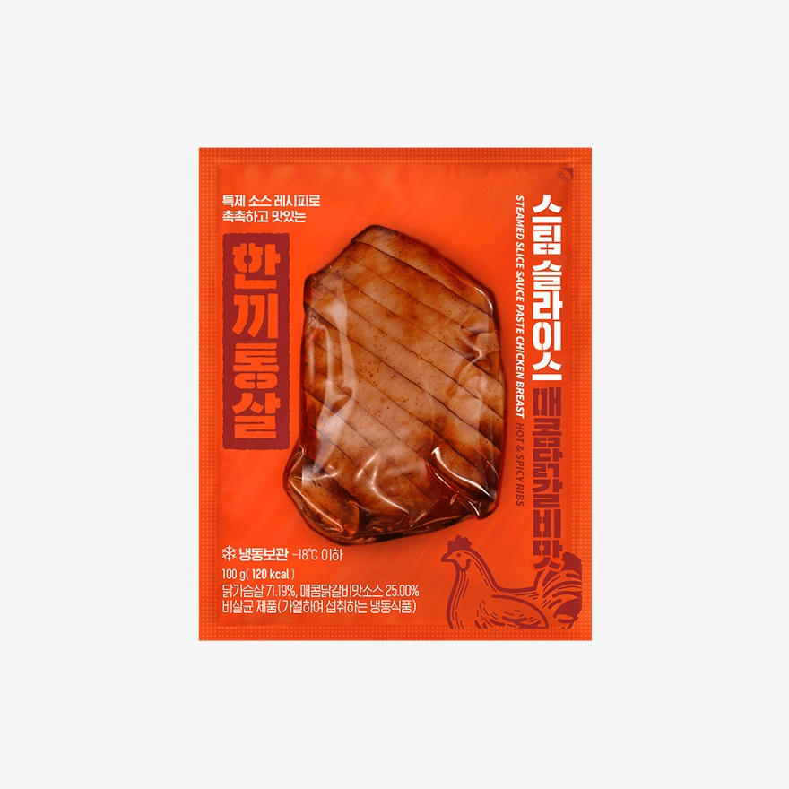 [맛별담기] 한끼통살 슬라이스 닭가슴살 매콤닭갈비맛 (1개입)