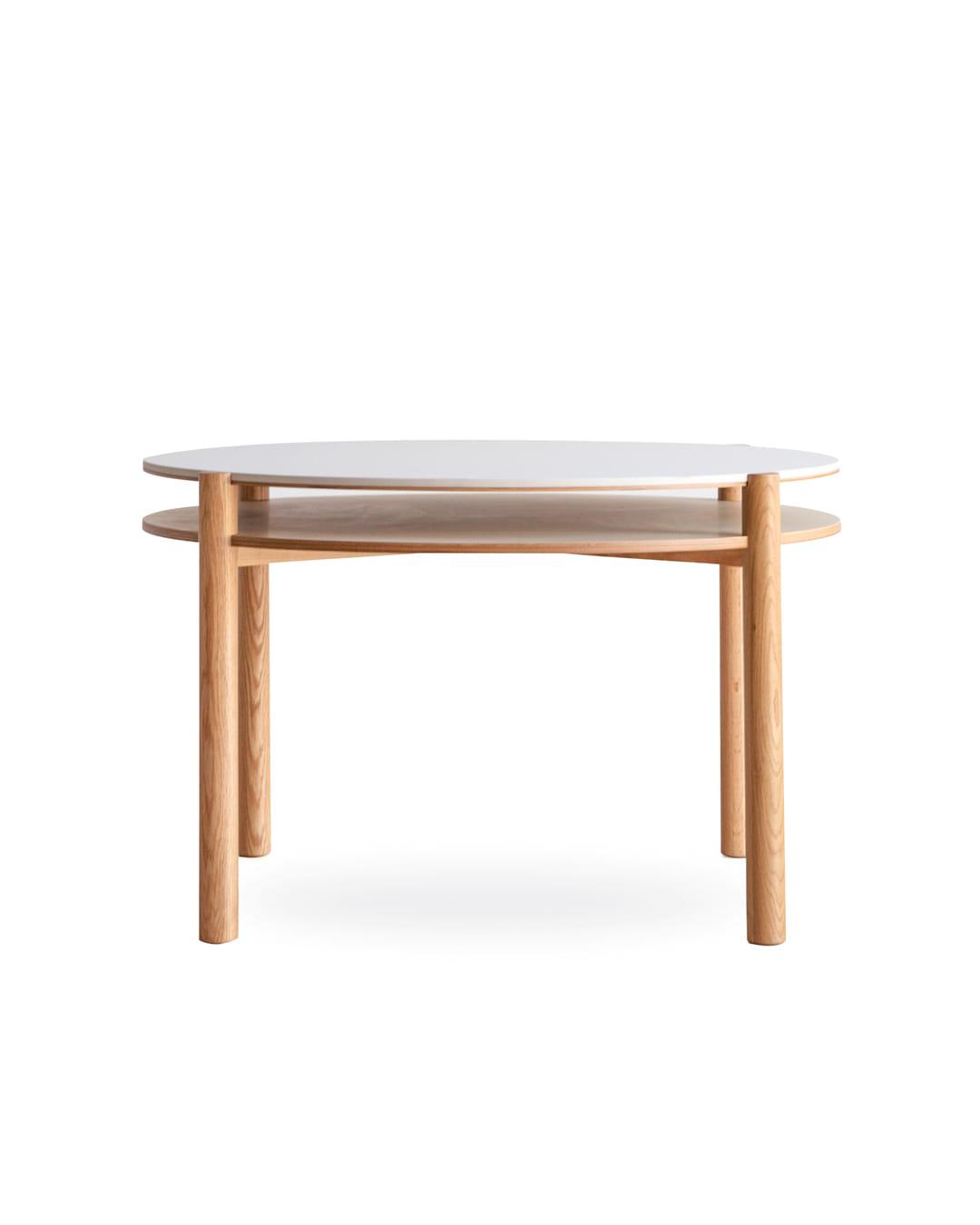 하모니 2단 수납 세라믹 원형 테이블