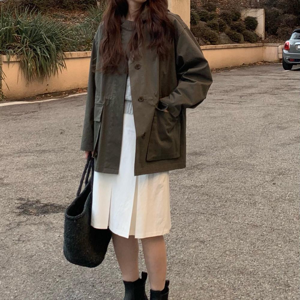 Fllanel 플라넬 트램후드자켓 여성야상자켓 (당일배송/3color)