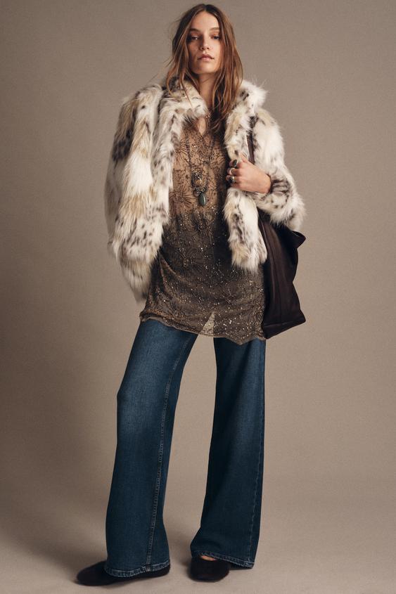 퍼(FUR) 효과 재킷 ZW 컬렉션