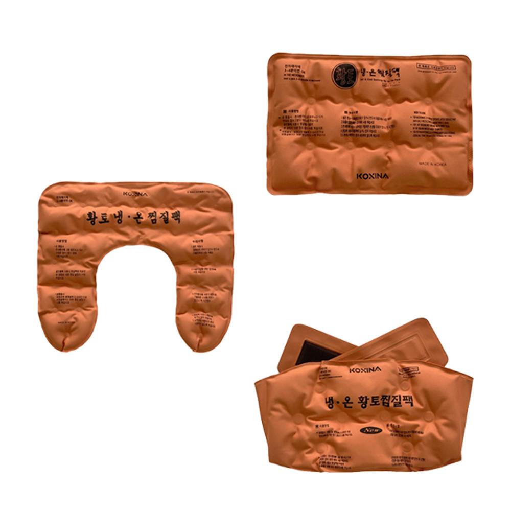 코시나 황토 냉 온 찜질팩 사각형 목어깨형 허리벨트