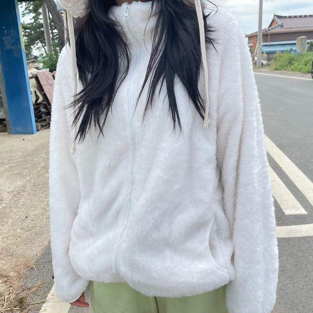 77까지예쁘게 도톰후리스점퍼