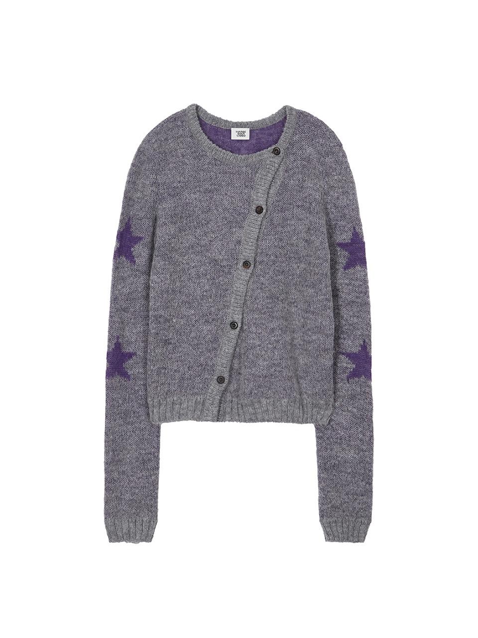 MOHAIR STAR CARDIGAN_grey
