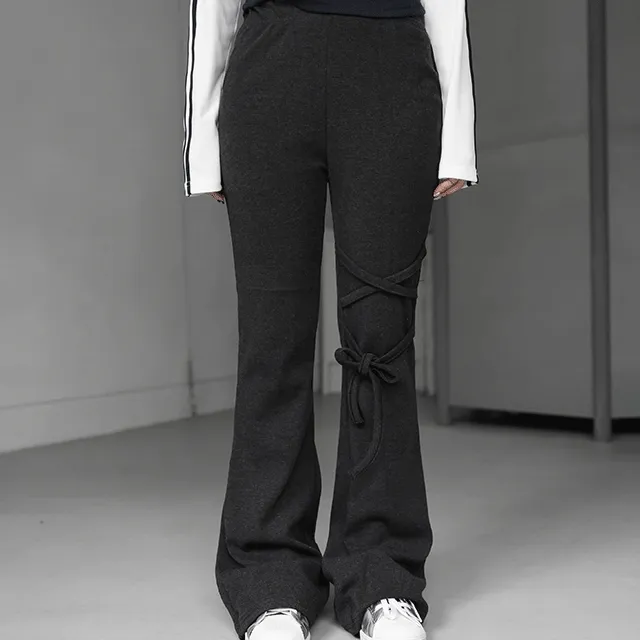 라이징 리본 부츠컷 팬츠