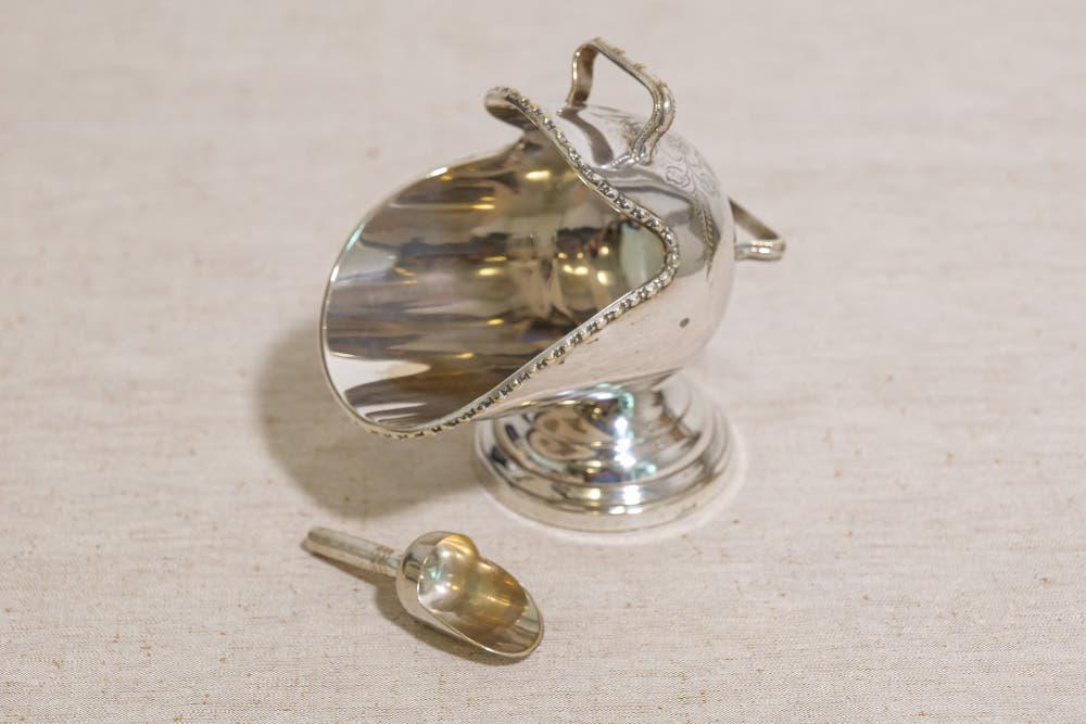 [중고] 빈티지 실버 플레이트 슈거볼 & 스쿱