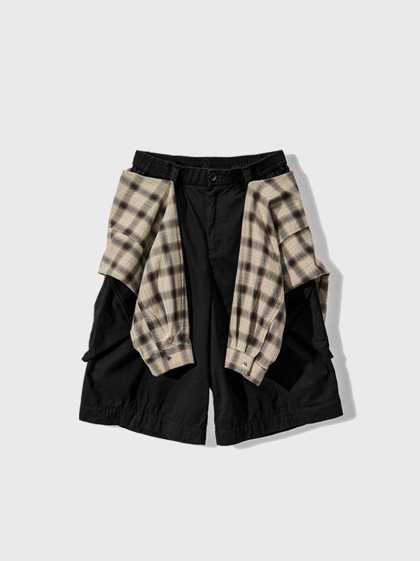 WRAP SHIRTS 3-CONVERT DETACHABLE PANTS_BK