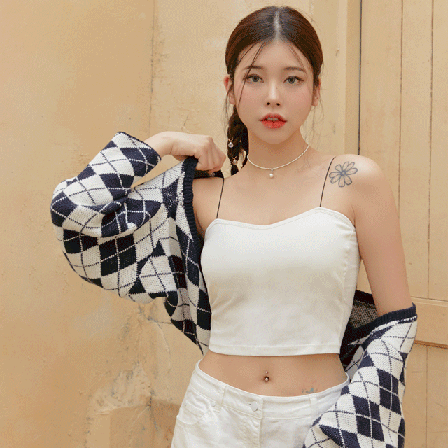 심플리 코튼 크롭 브라탑