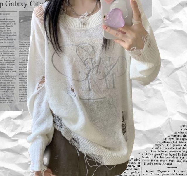 VINTAGE LETTERING KNIT_주블리